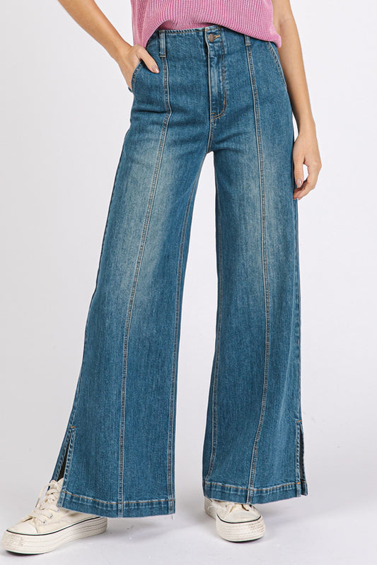 wide-leg jeans, free people-inspired jeans, high waisted jeans, boho chic, hippie fashion, denim flare