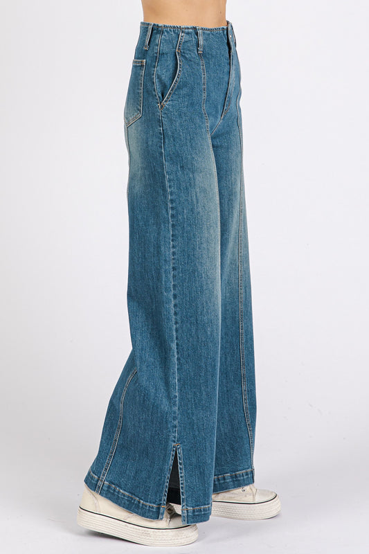 wide-leg jeans, free people-inspired jeans, high waisted jeans, boho chic, hippie fashion, denim flare