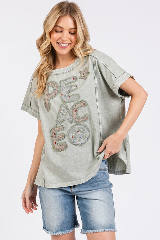 peace top, hippie top, quilted top, boho, hippie style, vintage vibes