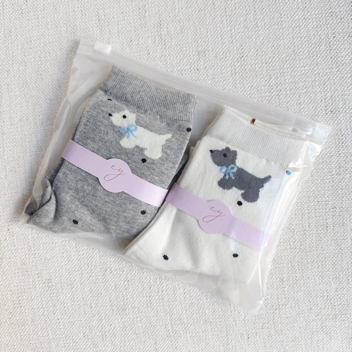 Ellison+Young - Scottie Dog Pattern Socks Set Of 2