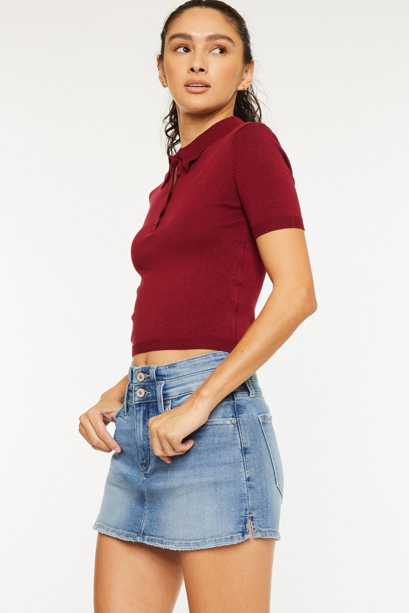 denim skort, 90s fashion, 2000s fashion, summer staple