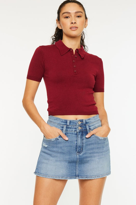 denim skort, 90s fashion, 2000s fashion, summer staple