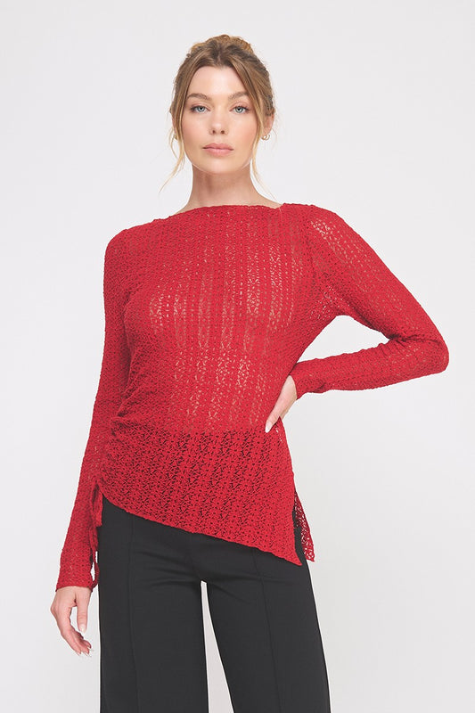 The Allie Knit Lace Top