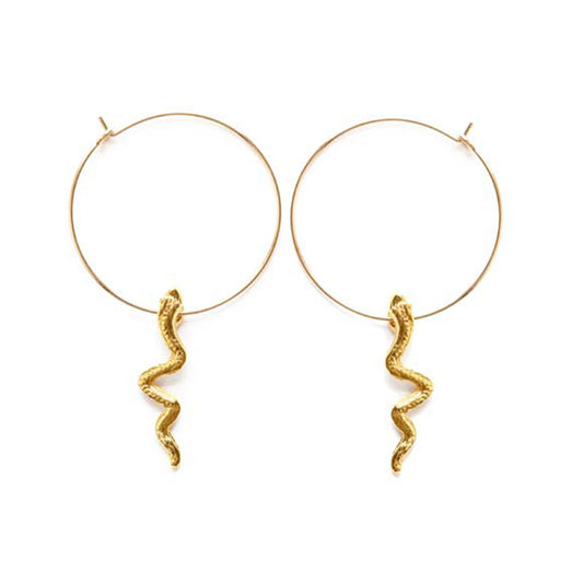 Serpent Hoops 14KT GF
