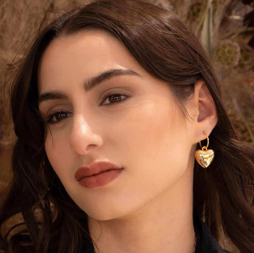 Puffed Heart Earring