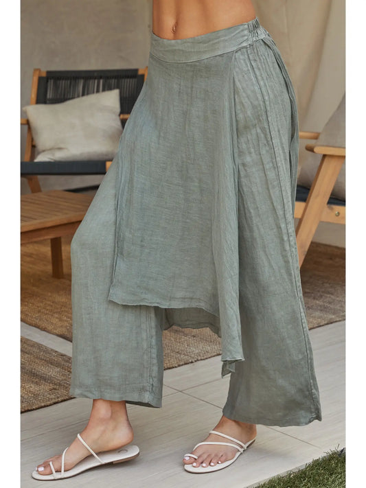Sage Flow Linen Pants