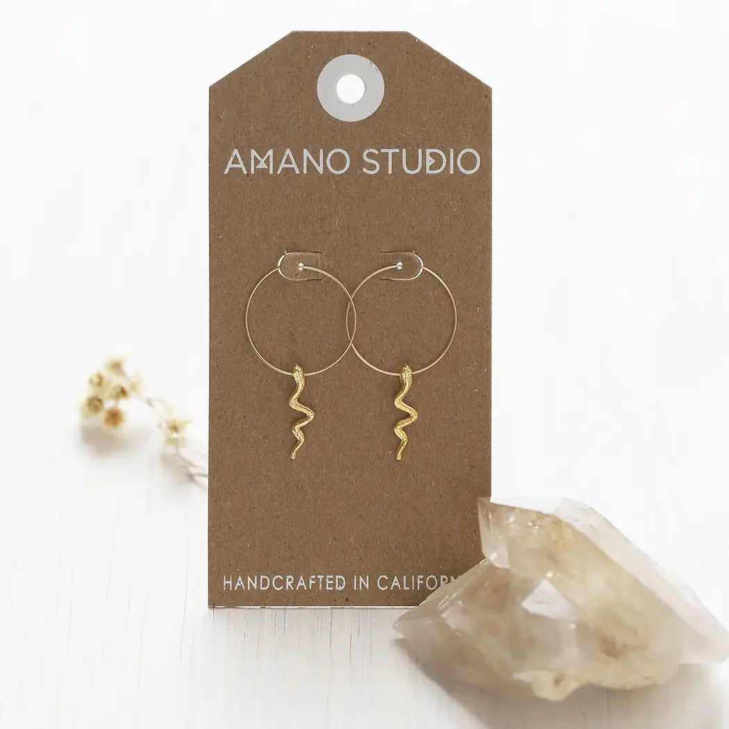 Serpent Hoops 14KT GF