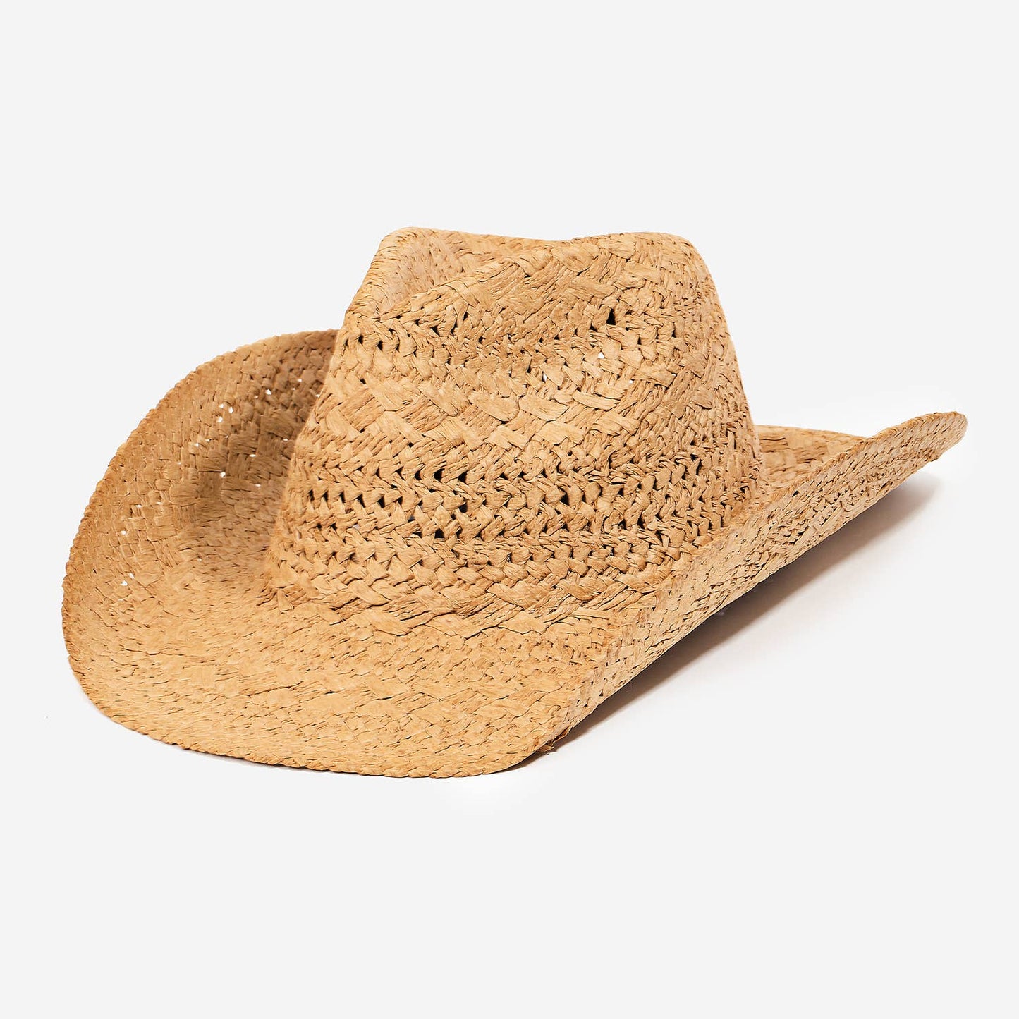 Braided Straw Western Hat