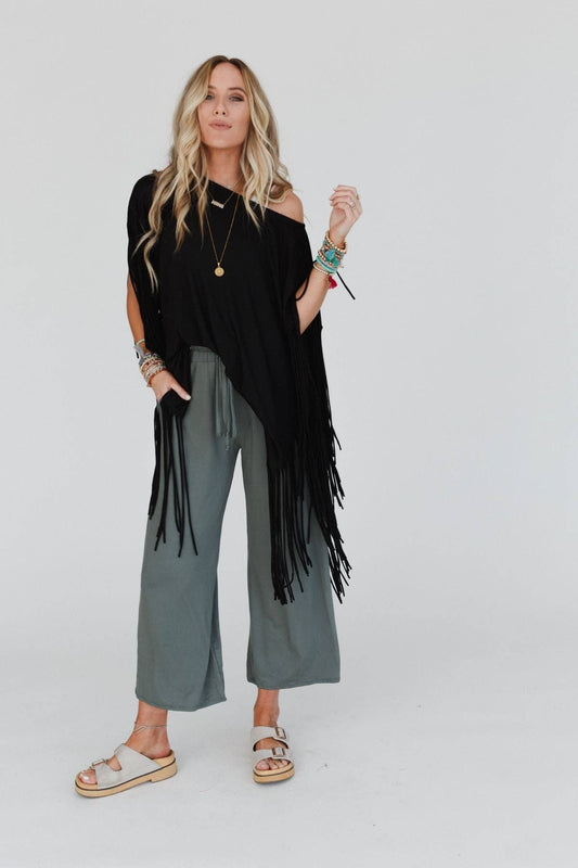 Three Bird Nest Fringe Top