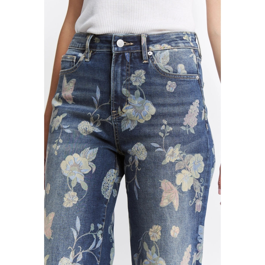 Denim Blooms High Rise Jeans