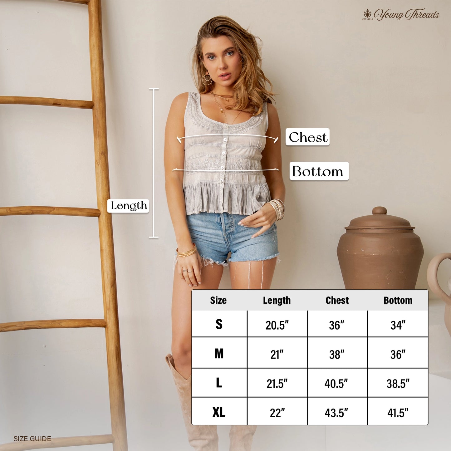 The Layla Vintage-Style Top