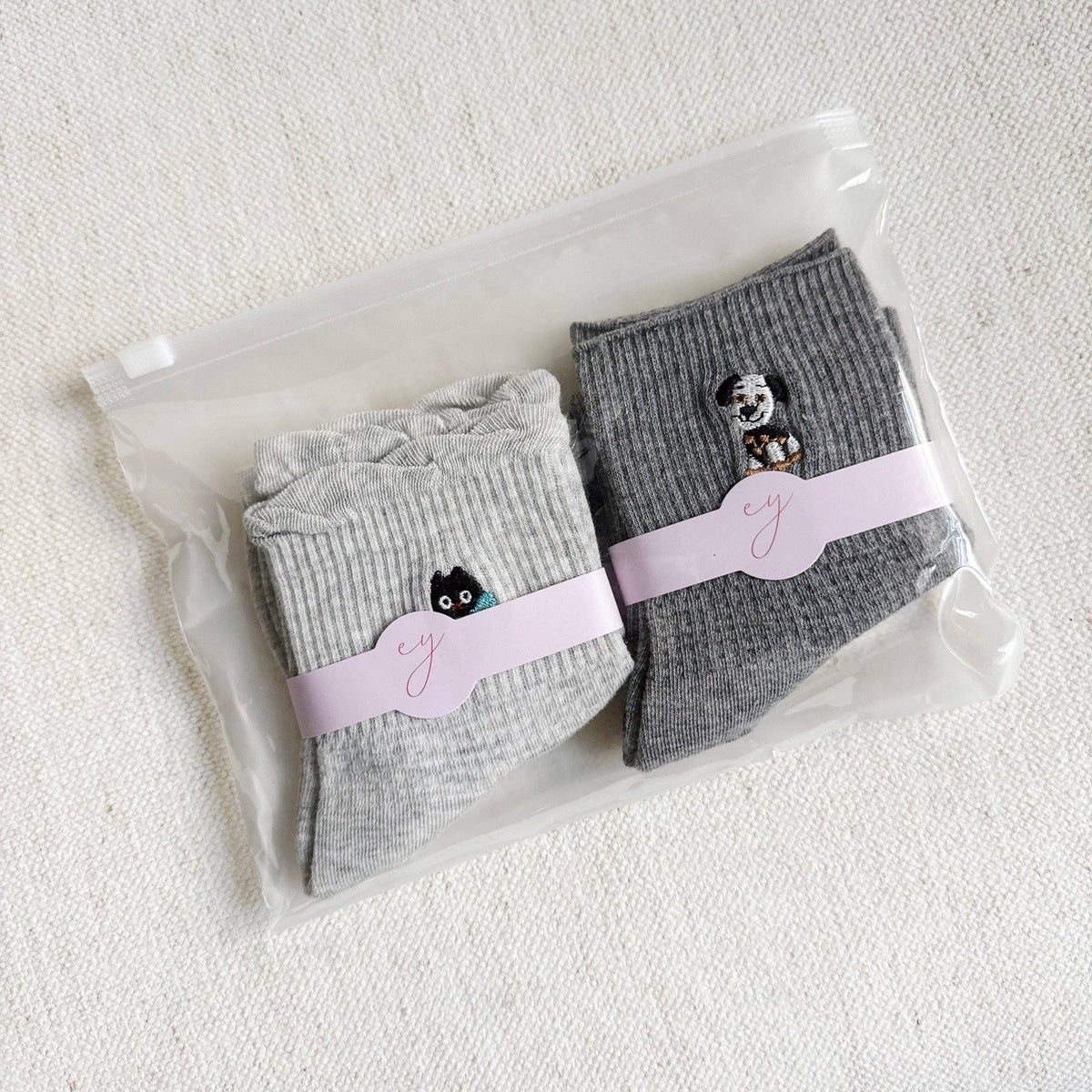 Cat And Dog Crew Socks