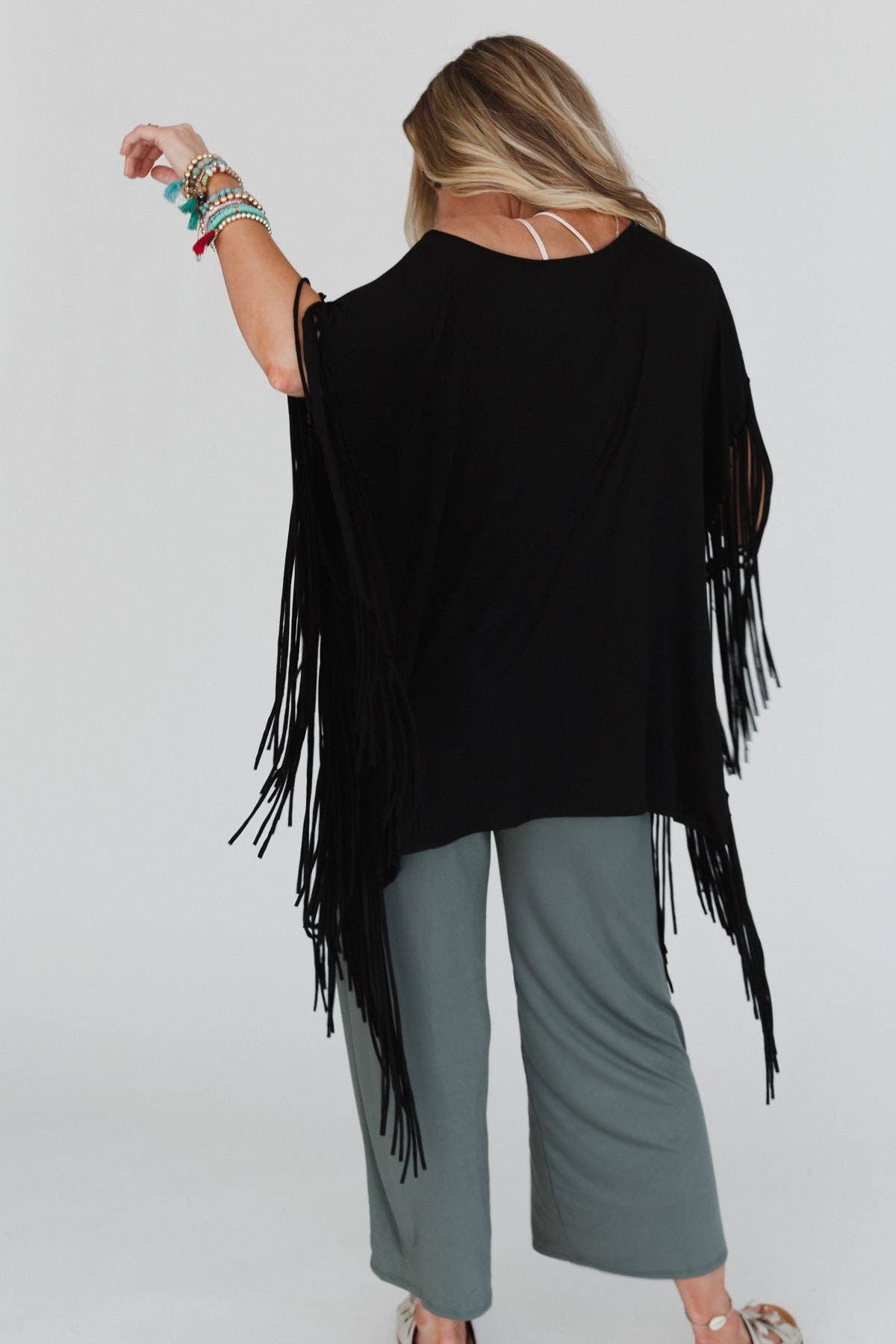 Three Bird Nest Fringe Top