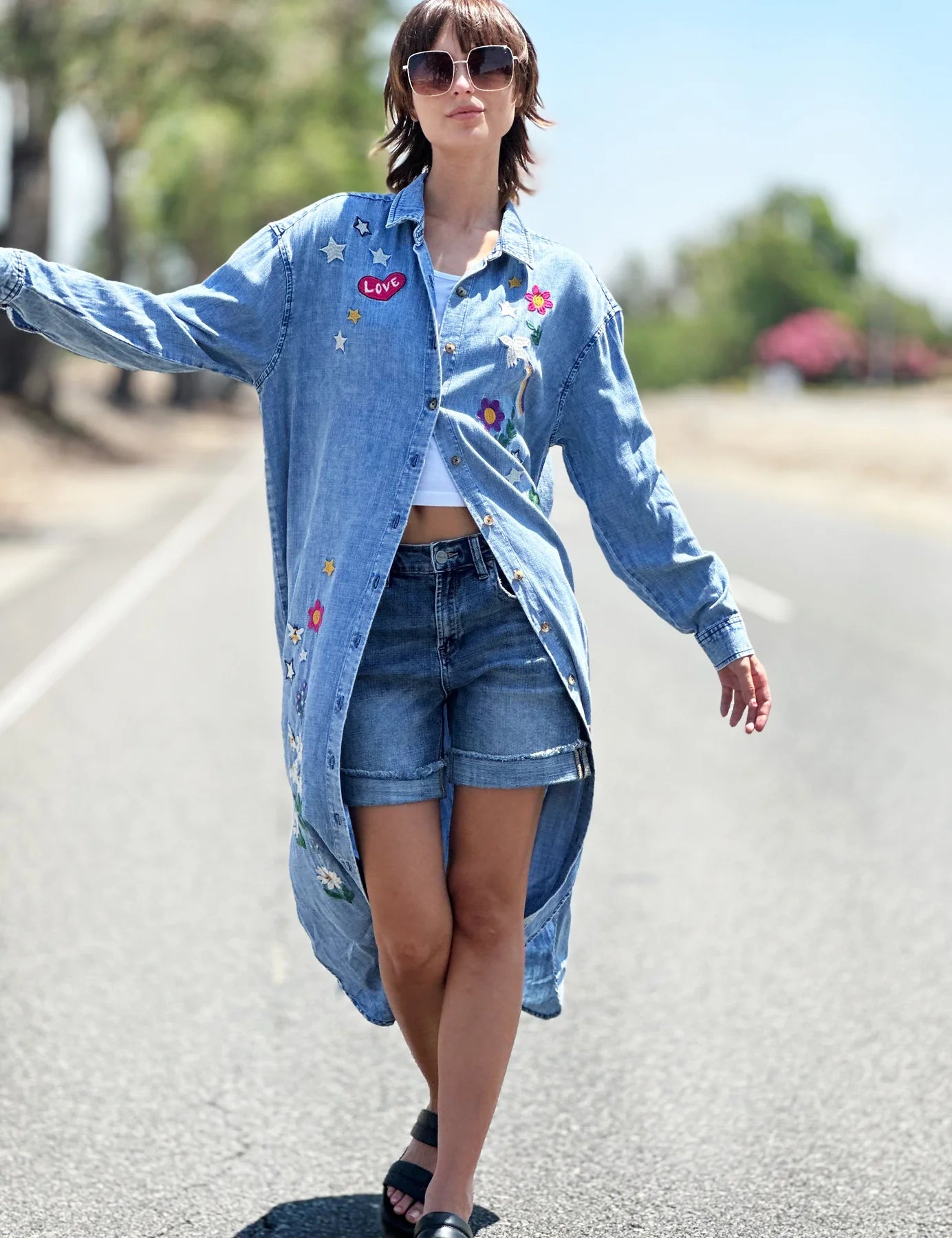 Festival Embroidered Shirtdress