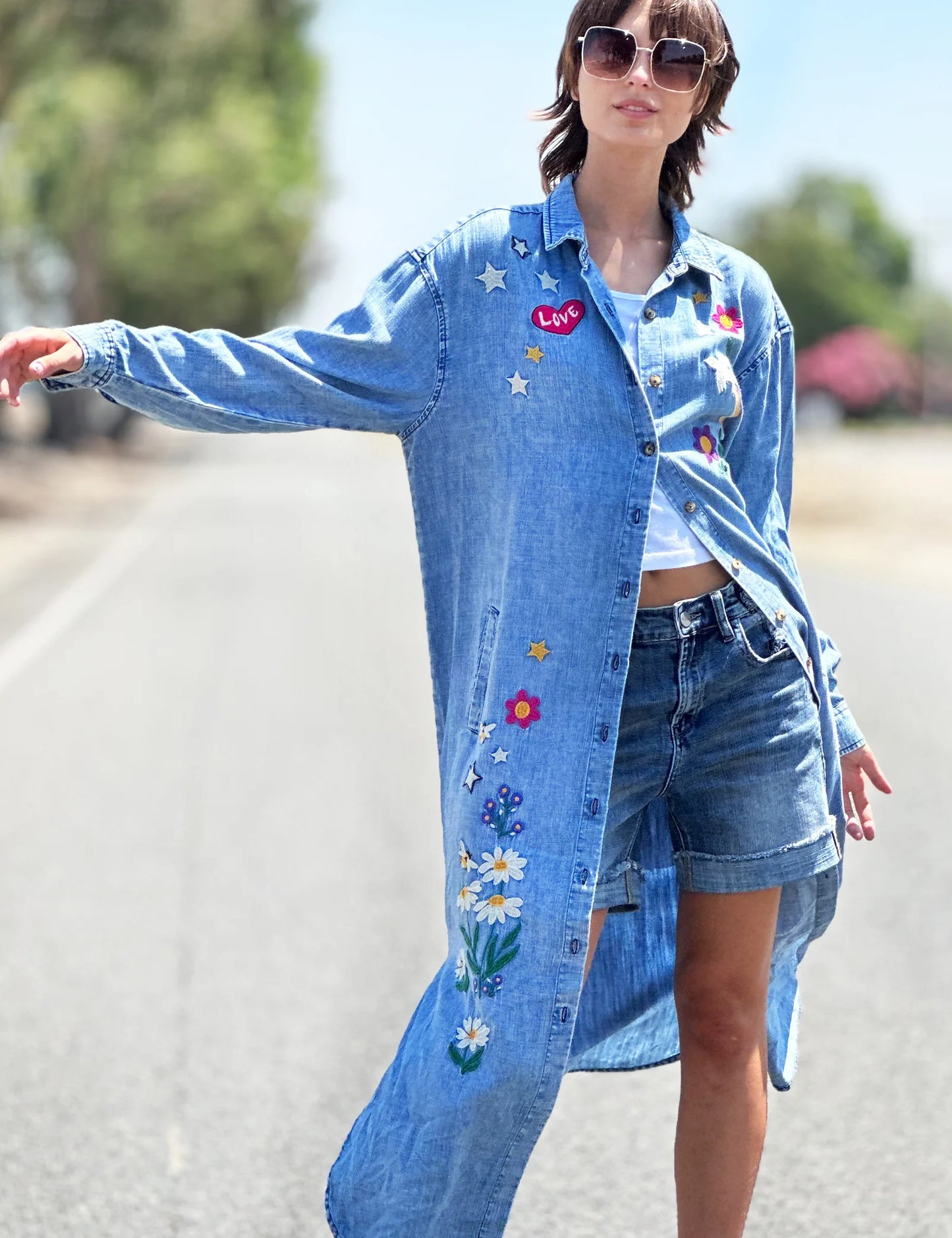 Festival Embroidered Shirtdress