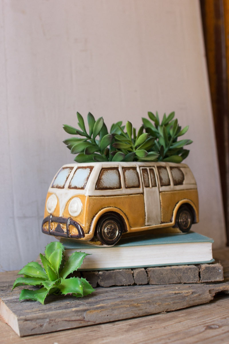 hippie decor, vw bus, planter