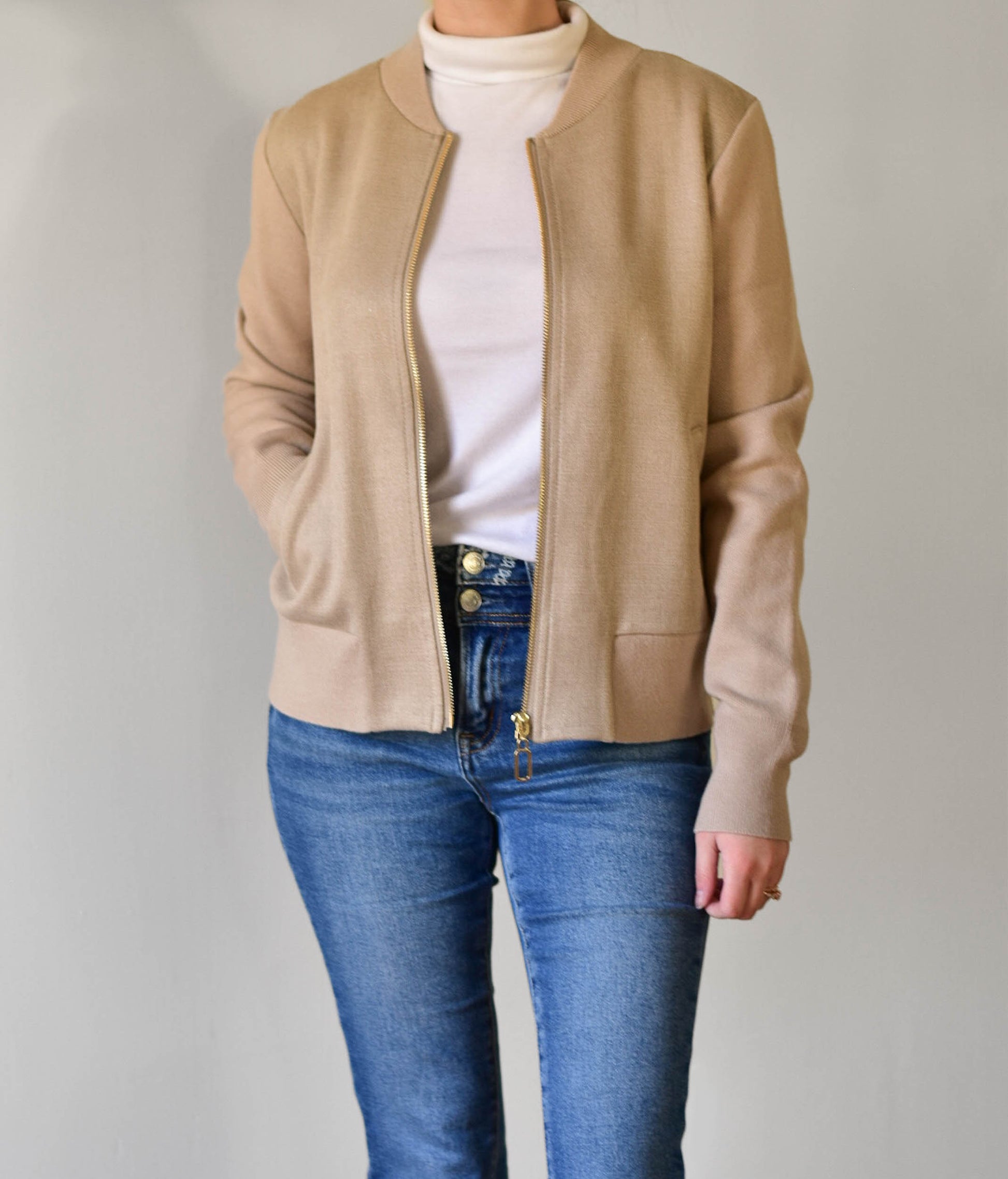 bomber jacket, sweater jacket