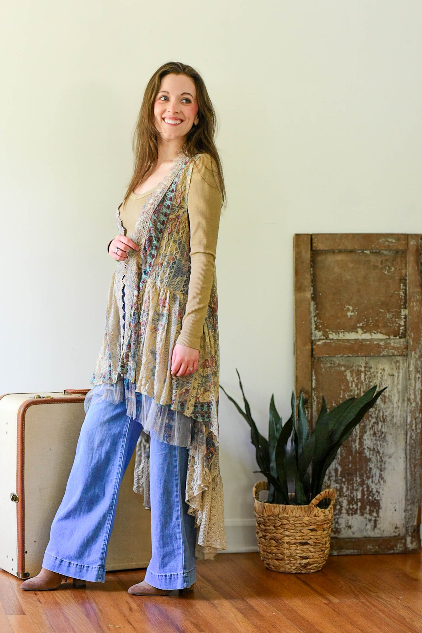 boho, bohemian, boho chic, vest, hippie vest, open hippie vest, free people inspired, lace vest, hippie fashion