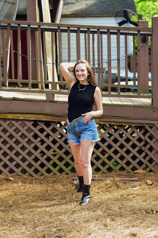 Kickin' It Frayed Hem Shorts