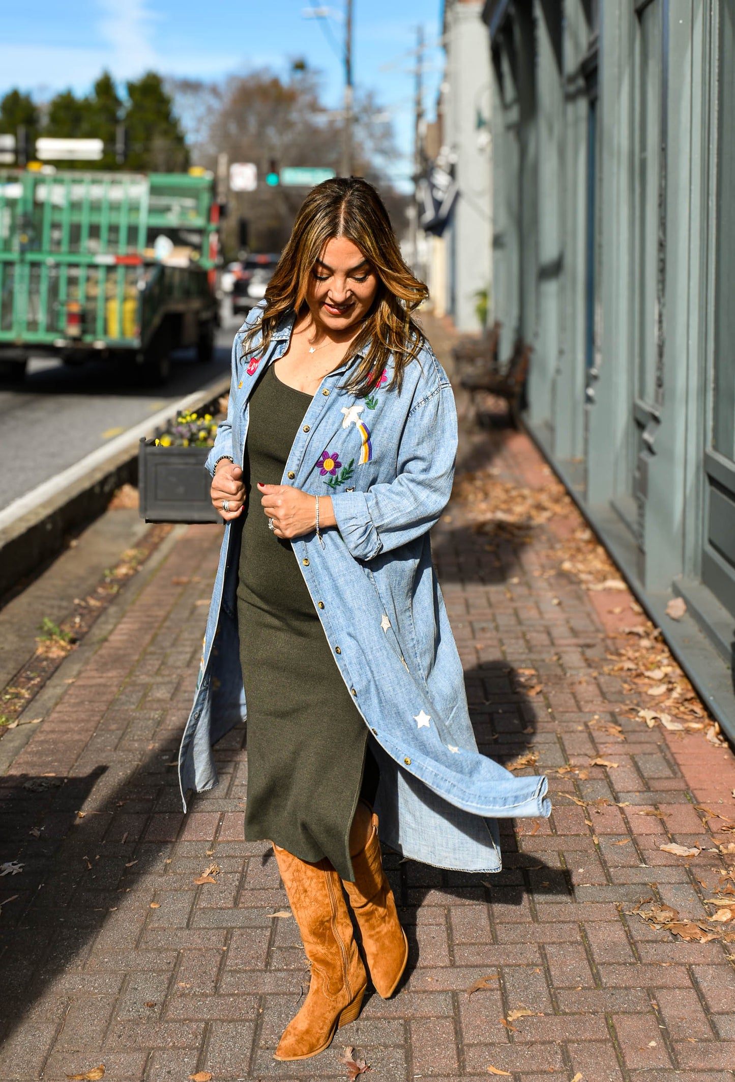 Festival Embroidered Shirtdress