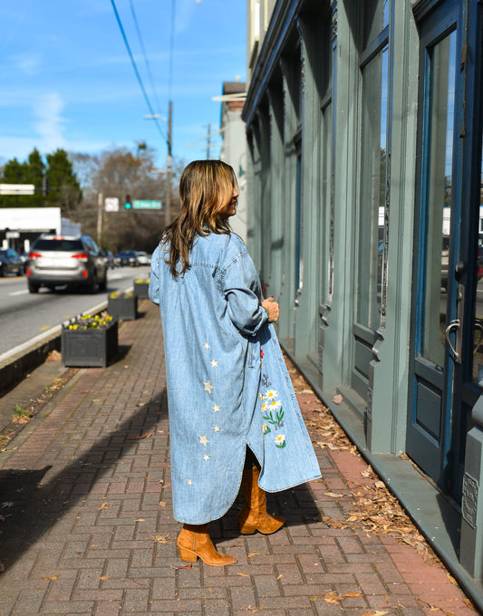 Festival Embroidered Shirtdress