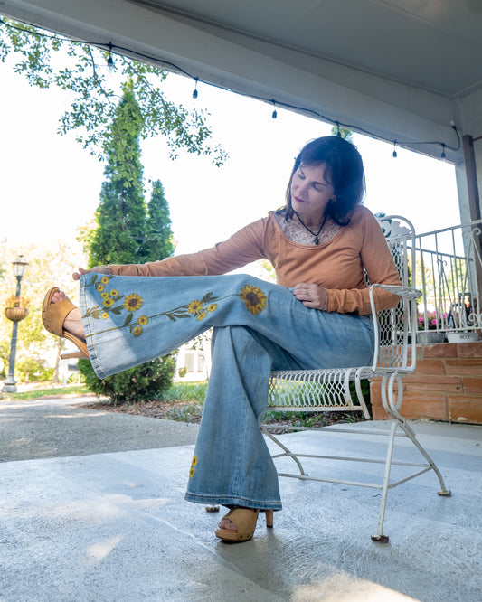 Groovy Sunflower Jeans