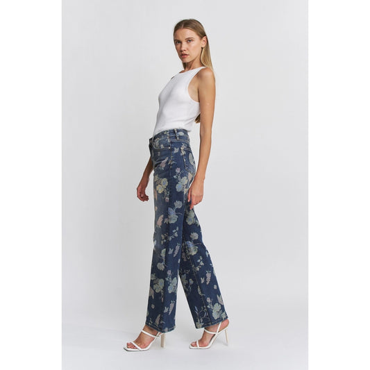 Denim Blooms High Rise Jeans