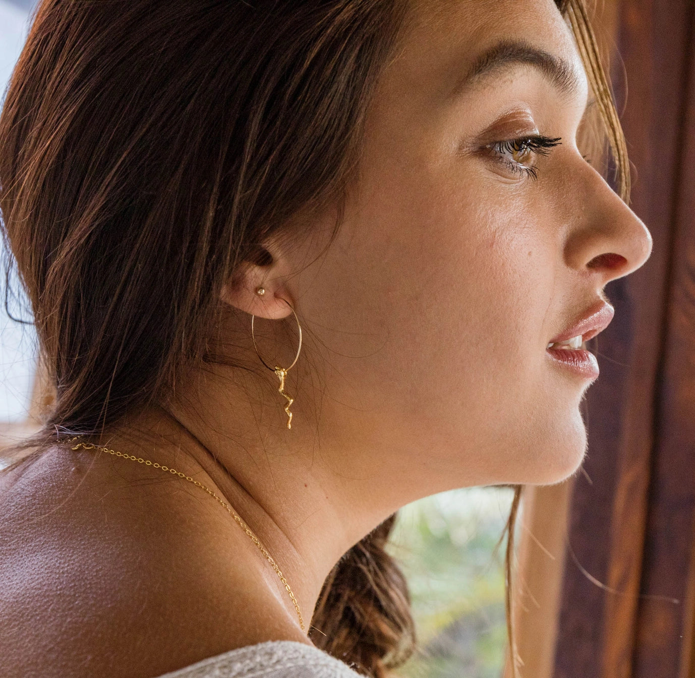 Serpent Hoops 14KT GF