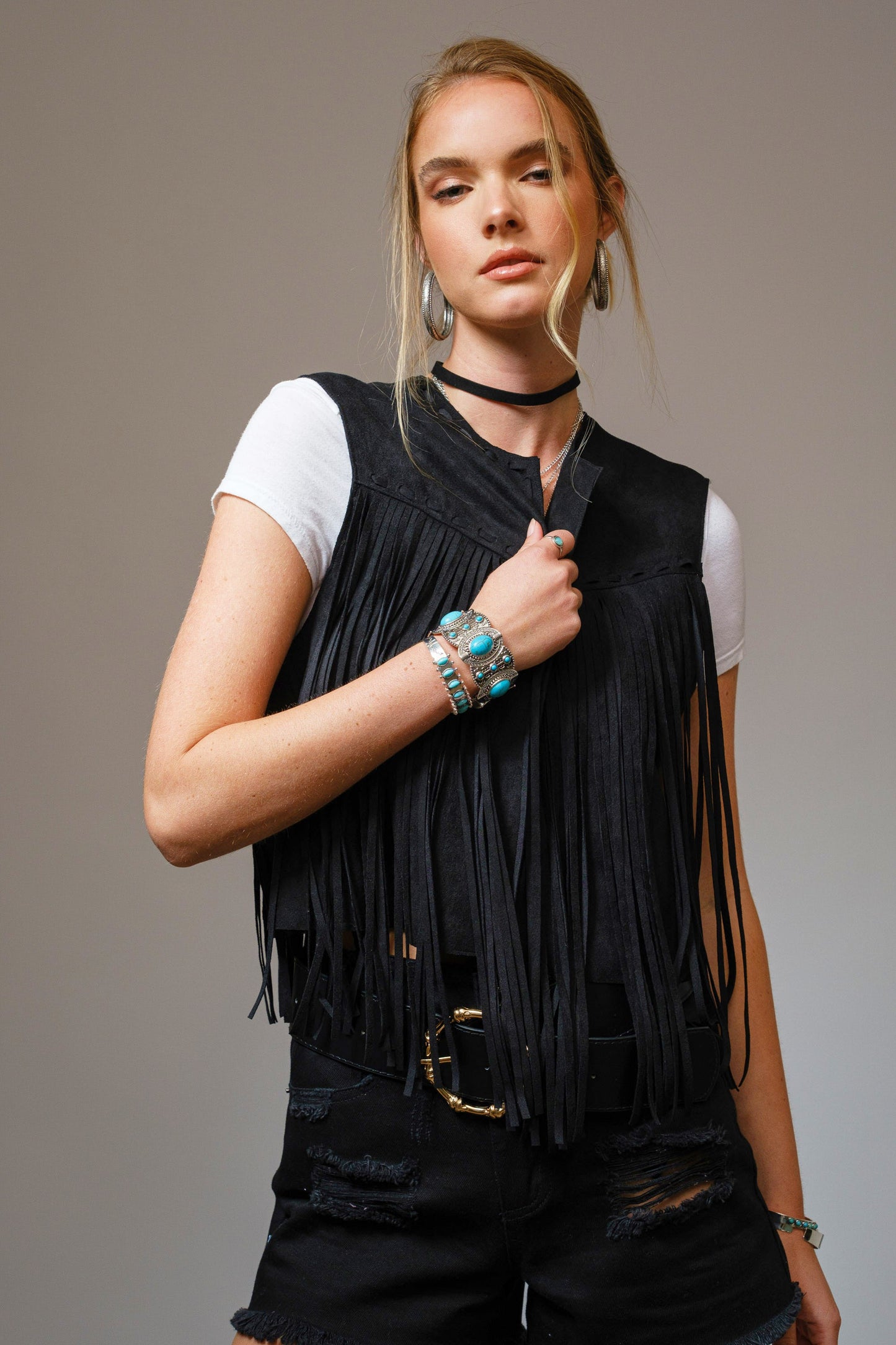 fringe vest, western vest, cowgirl vest, hippie vest, hippie style, suede vest, festival, coachella, stagecoach, black fringe vest