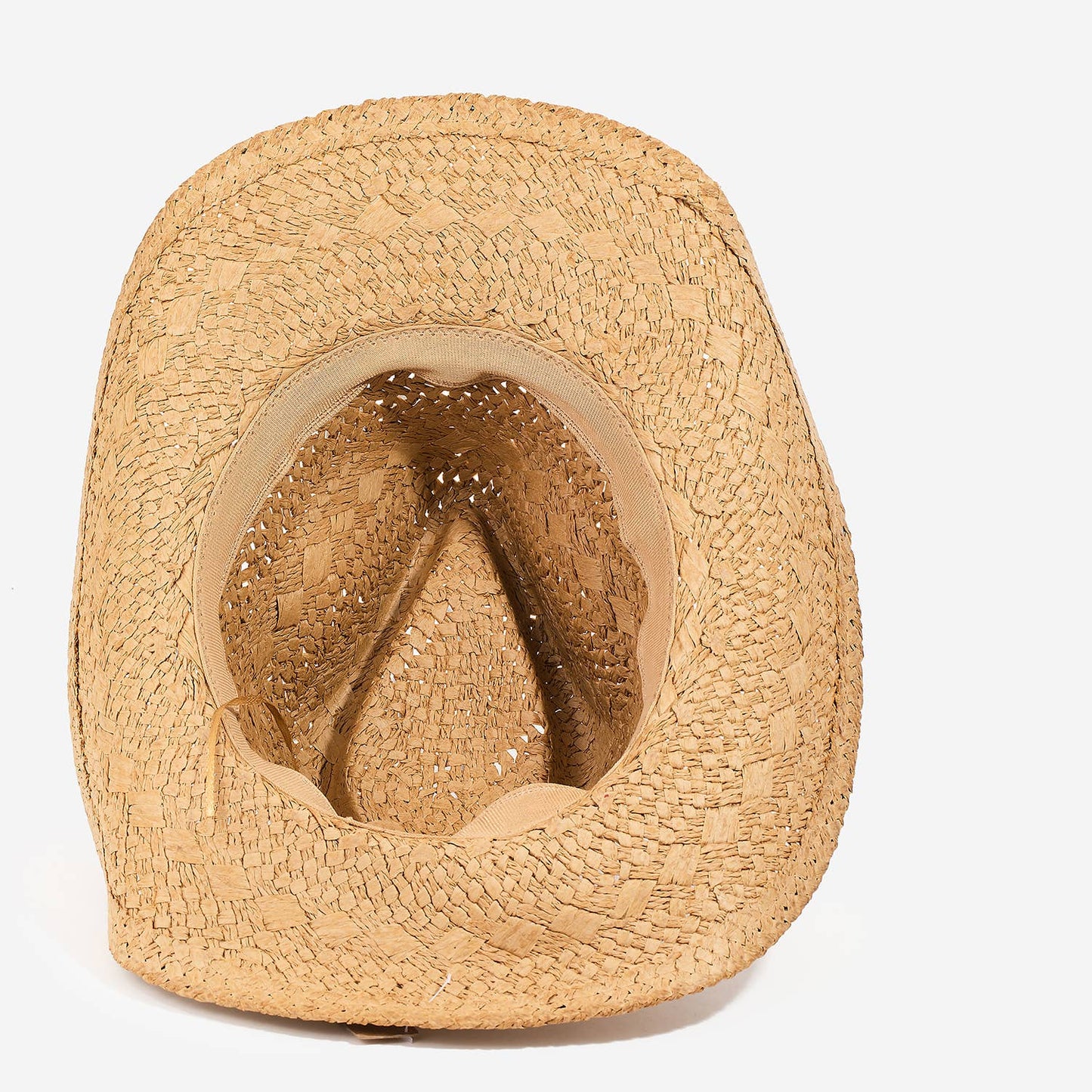 Braided Straw Western Hat
