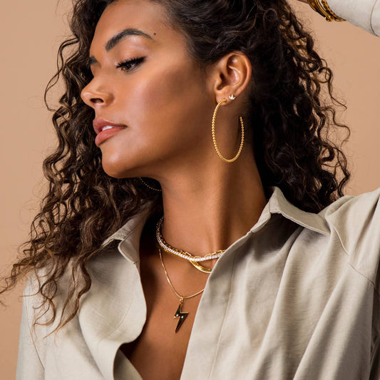 The Chelsea Beaded Hoops