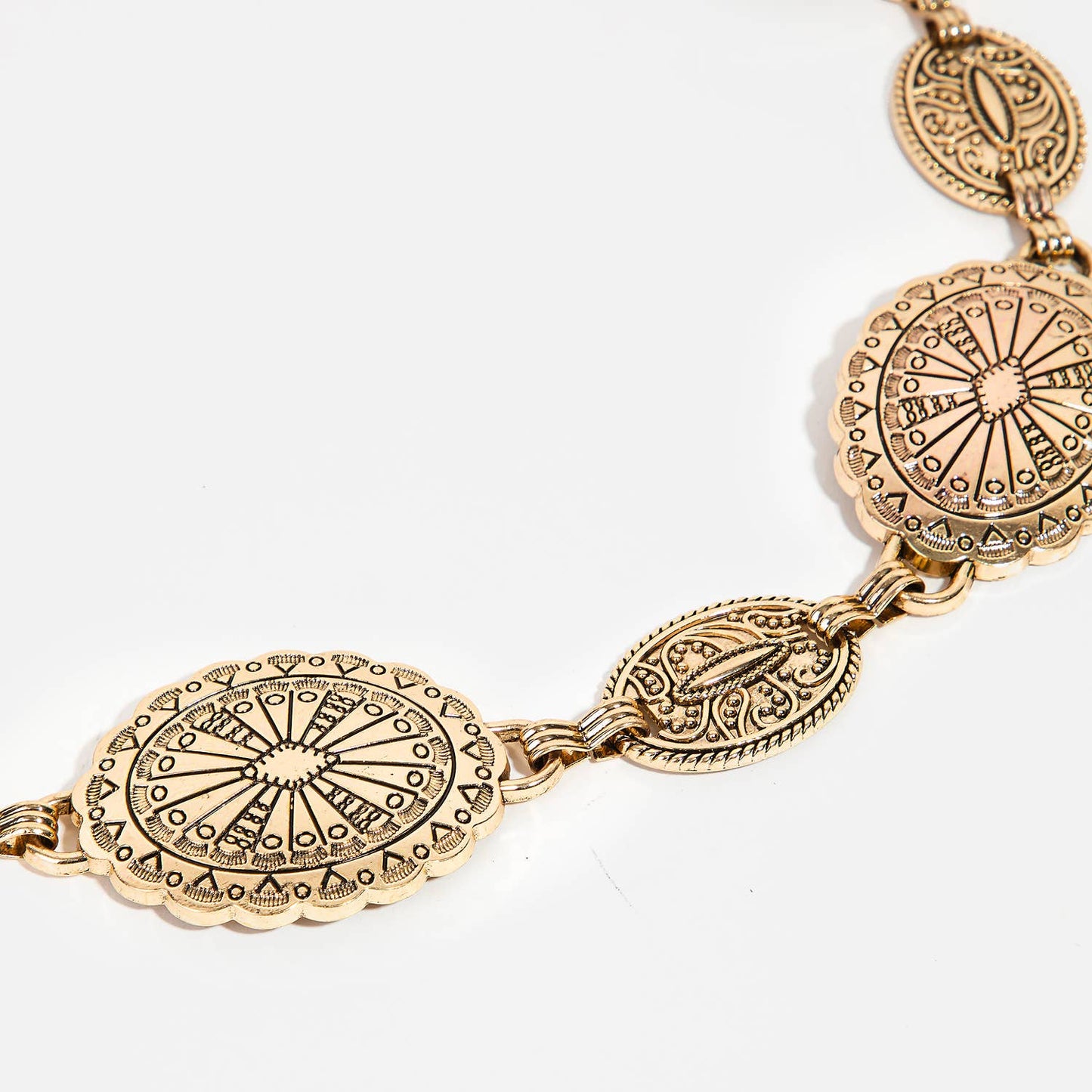 Western Concho Disc Chain Belt