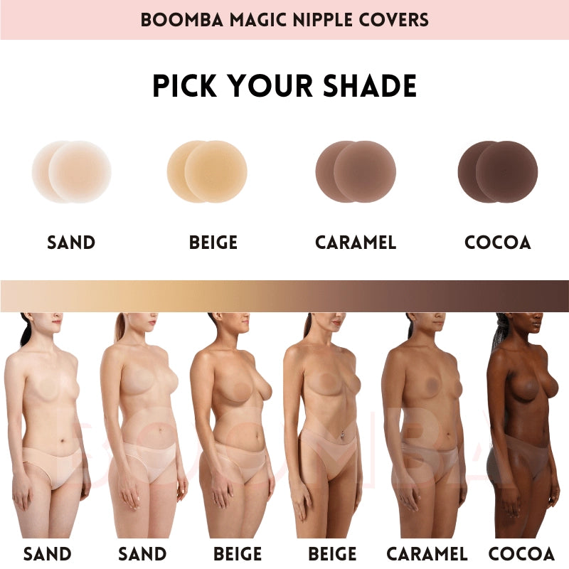 BOOMBA Seamless Reusable Nipple Covers 10 cm/4 in