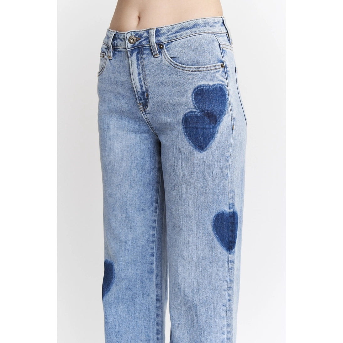Heart Patch High Rise Jeans