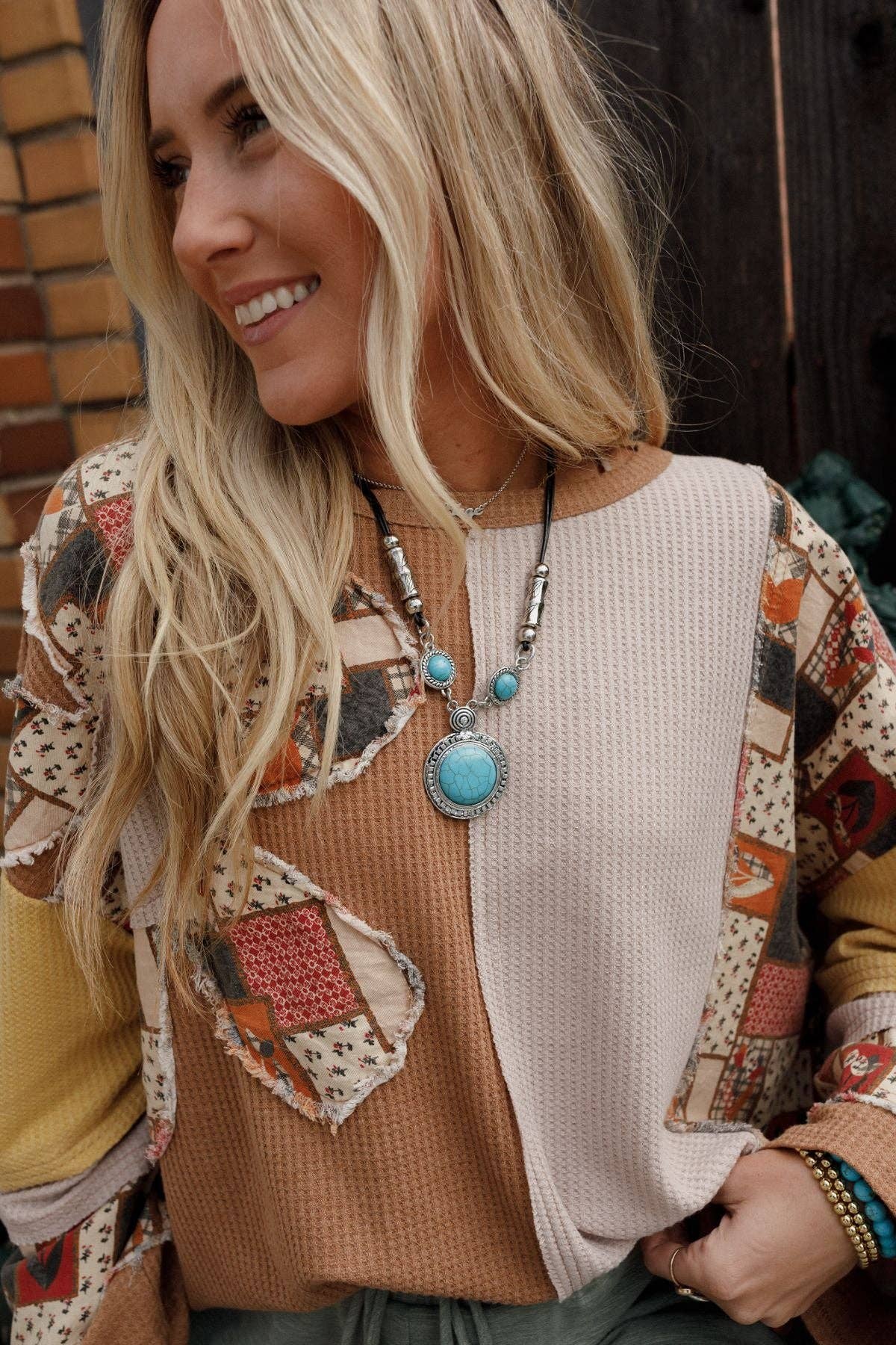 Three Bird Nest - Mesa Moon Necklace - Turquoise