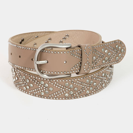 Rhinestone Studded Belt