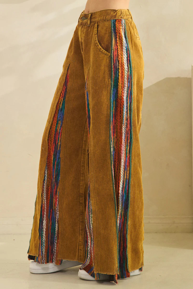 Funky 70s Corduroy Wide Leg Pants