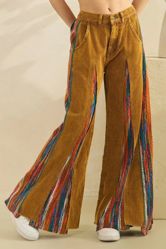 Funky 70s Corduroy Wide Leg Pants