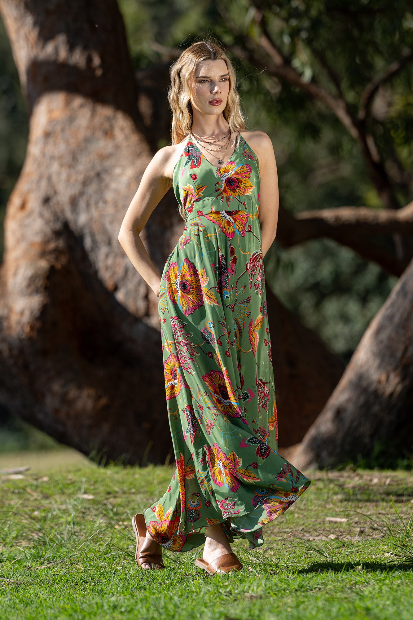 Cienna, resort wear, beach dress, summer fashion, boho chic, boho fashion, halter dress, maxi halter dress, maxidress