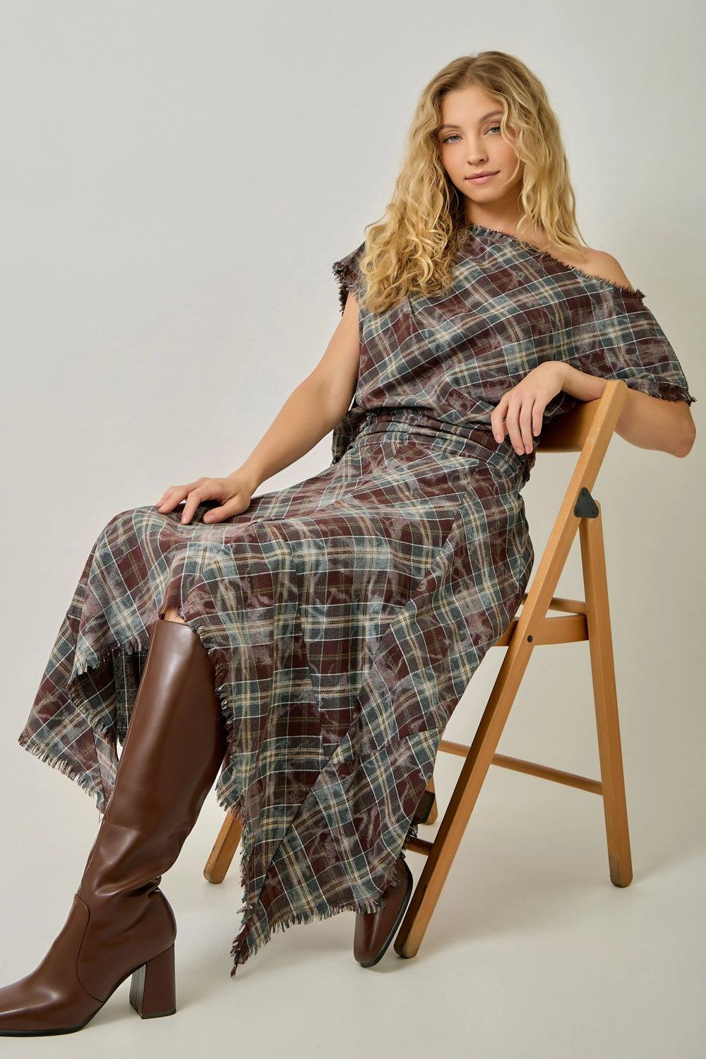 Off the Grid Plaid Blouse