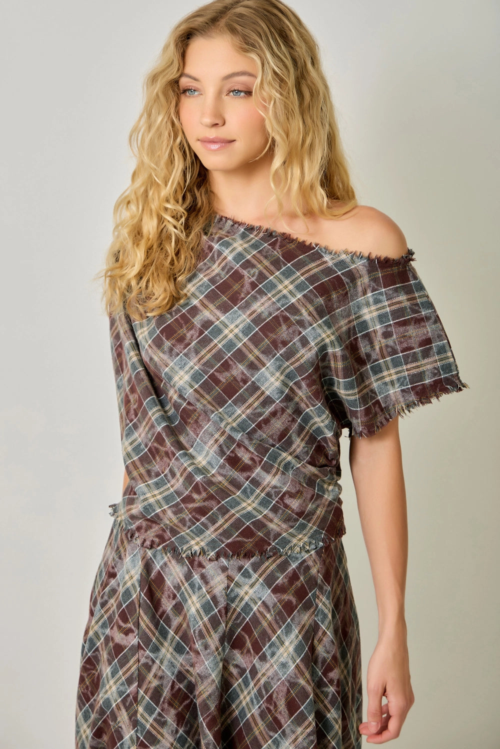 Off the Grid Plaid Blouse