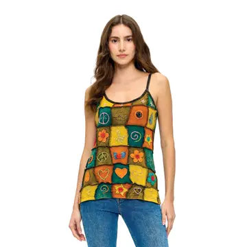 Patchwork Razor Cut Tank