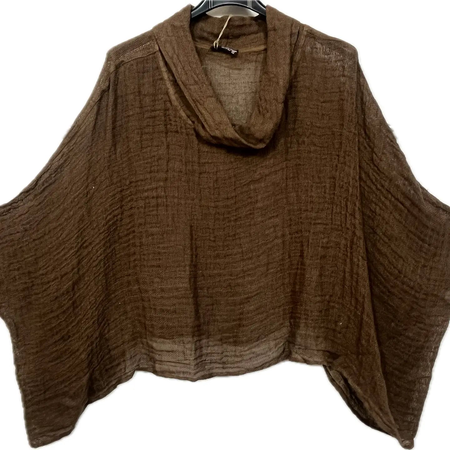 Boho Linen Cowlneck Top