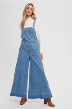 Harmony Denim Wide Leg Overalls