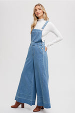 Harmony Denim Wide Leg Overalls