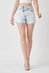 High Rise Acid Wash Shorts