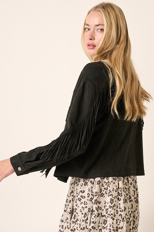 On The Fringe Suede Jacket