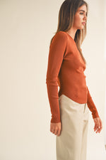 Toffee Ribbed long sleeve