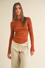 Toffee Ribbed long sleeve