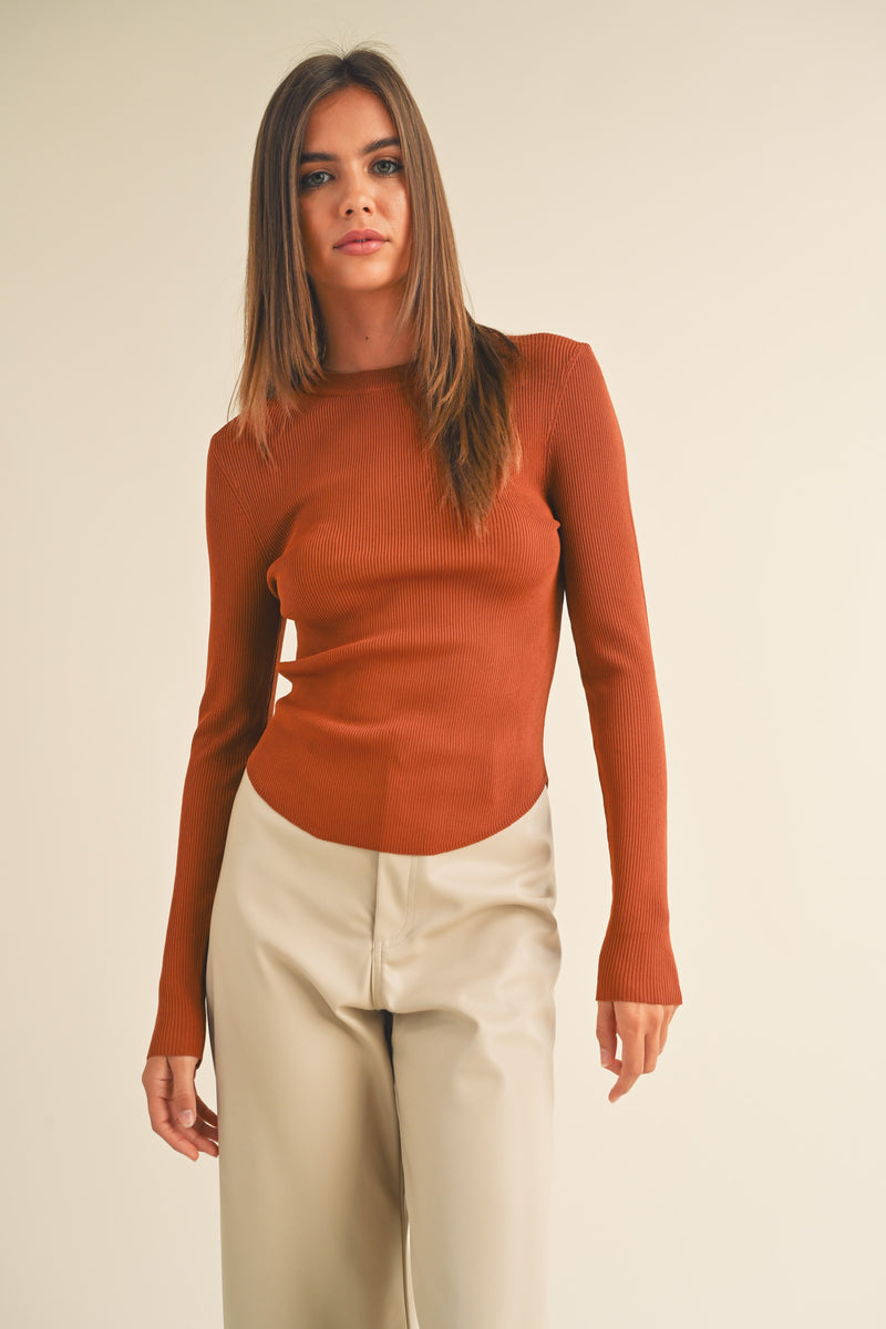 Toffee Ribbed long sleeve